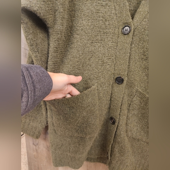 Rails Oslo Cartigan Button Up Wool Alpaca Blend in Olive Size Small - Picture 6 of 11